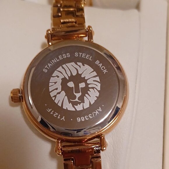 Anne Klein Women's Diamond-Accented Bracelet Watch Rose Gold-Tone New with Tag - Picture 11 of 14